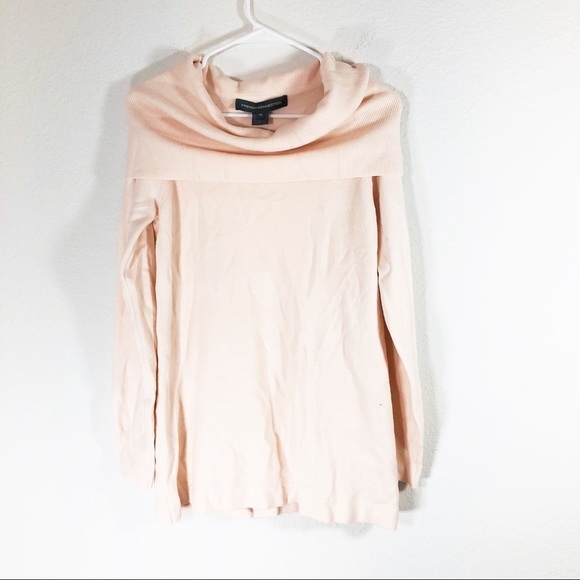 French Connection 🔥SALE🔥 blush pink cowl soft neckline sweater Med - Picture 2 of 5